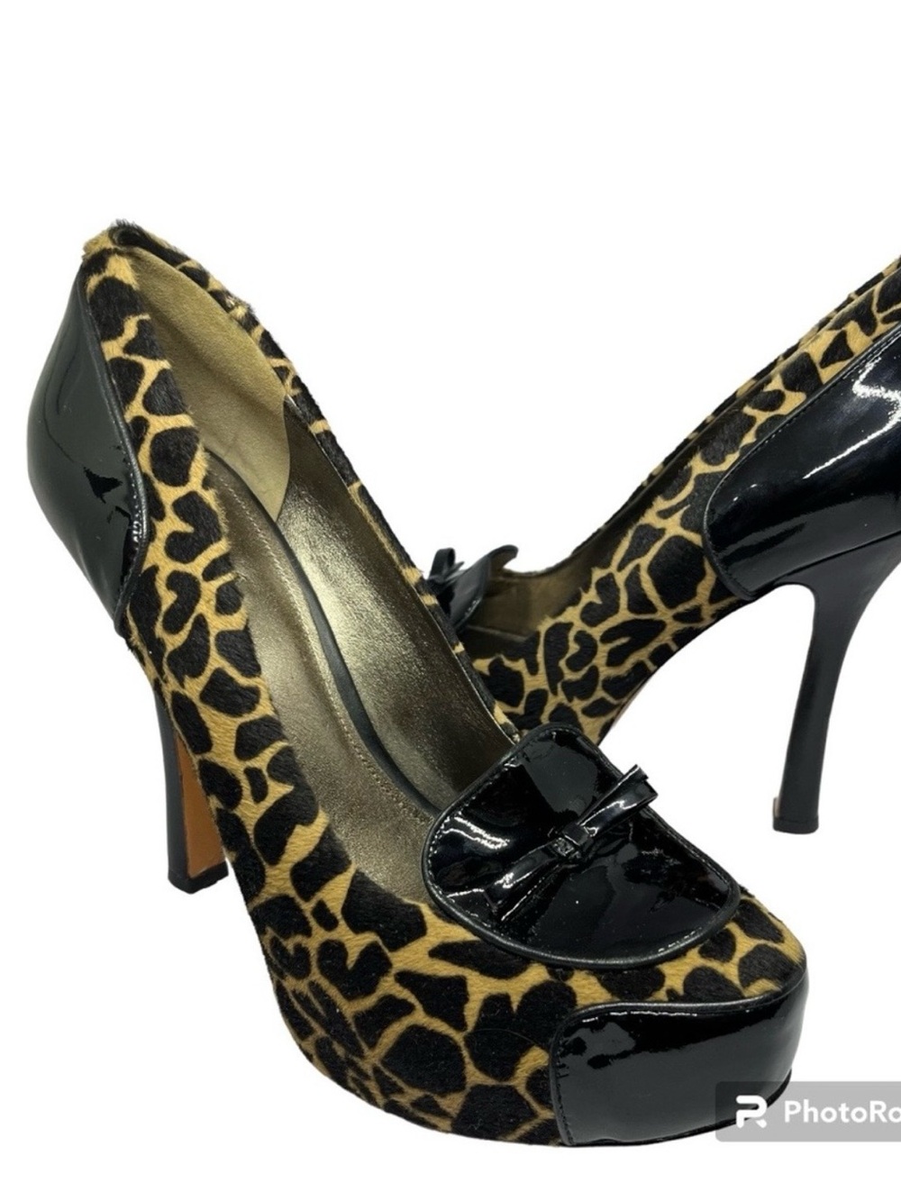 Joan & David Darillo Animal Print Platform Heels Size 10